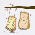 thumbnail image 2 of CafePress - Cute Cartoon Hedgehog Couple At Tree Swing Mousepa - Non-slip Rubber Mousepad, Gaming Mouse Pad, 2 of 6