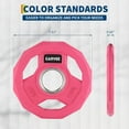 thumbnail image 1 of QinaQin Color Rubber Coated Weight Plates, Cast Iron, Pink, 1 of 6