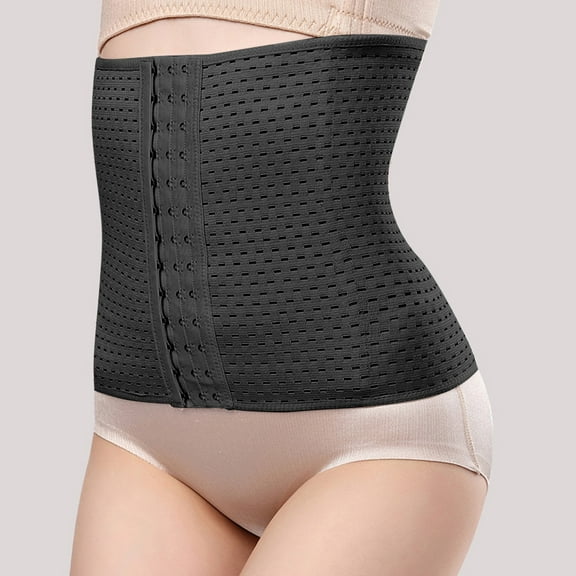 IDALL Postpartum Belly Band Waist Trainer for Women Waist Trainers for Women Belly Corset Belt Under Sport Shapewear Waist Trainer Waist Trainer for Women Lower Belly Black L