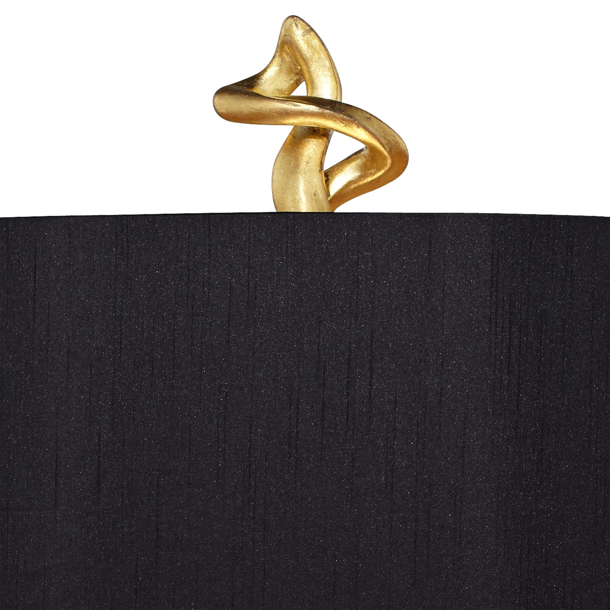 Kathy Ireland Impressions 33" Tall Sculpture Base Large Modern Luxury End Table Lamp Gold Leaf Finish Single Living Room Bedroom