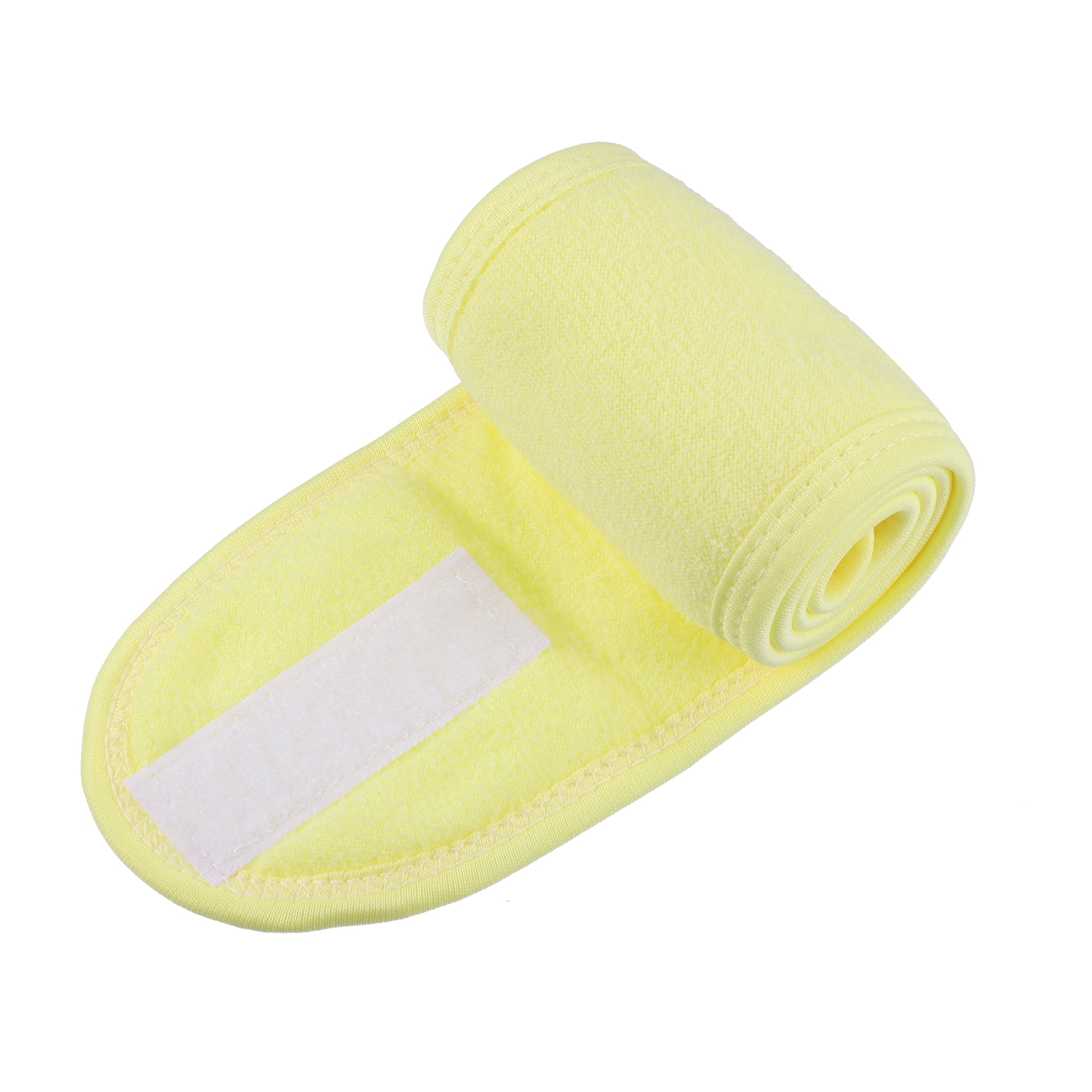 Unique Bargains 4 Pcs Spa Headband for Face Washing and Bathing Yellow