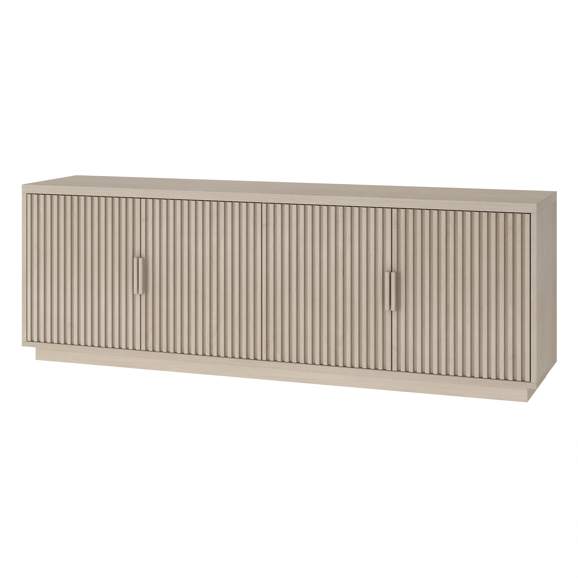 Mero Rectangular TV Stand for TV's up to 75" in Alder White