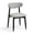 Gray, variant on DyFun Dining Chair Set of 4, Upholstered Wooden Dining Chairs with Curved Back, Modern Fabric Kitchen Side Chairs