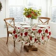 thumbnail image 2 of Elrene Poinsettia Grace Vinyl Tablecloth 52" Square, 2 of 5