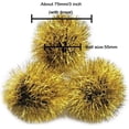 thumbnail image 6 of YYCRAFT 15pcs Jumbo Glitter Tinsel Pom Poms Sparkle Balls for DIY Craft,Cat Toys(2 Inch,White/Iridescent White), 6 of 6