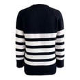 thumbnail image 2 of Suéter George para Mujer, Rayado, Cuello Redondo Negro Talla G, 2 of 6