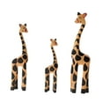thumbnail image 4 of Fancyes Wooden Giraffe Sculpture Giraffe Figurines Table Centerpiece Modern Animal Giraffe Family Ornament for Home Porch Table Decor Orange and Black, 4 of 8