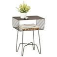 thumbnail image 5 of mDesign Steel Side/End Table Nightstand with Storage Shelf Basket - Bronze, 5 of 6
