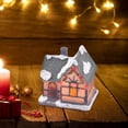 thumbnail image 3 of Christmas Snow Village LED Ornaments Statue Building Holiday House for Home Style C, 3 of 7