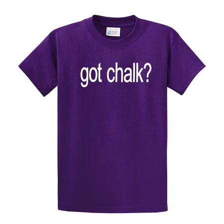 Billiards Short Sleeve T-shirt Got Chalk? Funny Pool Tee-Purple-XXXL