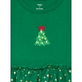 thumbnail image 2 of Holiday Time Toddler Girls' Christmas Tutu Dress with Long Sleeves, Sizes 12M-5T, 2 of 3
