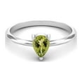 thumbnail image 2 of Peridot 6x4mm Pear Shape 925 Sterling Silver Valentines Day Gifts Ring, 2 of 4