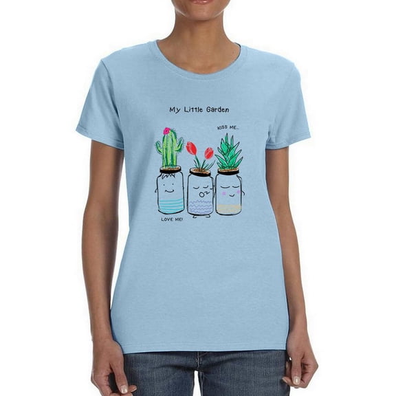 Hand Drawn My Little Garden T-Shirt Women -Image by Shutterstock, Female 3X-Large
