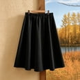 thumbnail image 6 of Qulqfy Womens Summer Maxi A-Line Long Skirts Layered Ruched Flowy Plus Size Black Skirt 2XL, 6 of 6