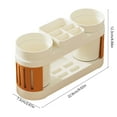 thumbnail image 2 of toothbrush Holder Sink Organizer Bathroom Storage Plastic tooth Cup Shelf Draining Ventilated Stable Durable, 2 of 7