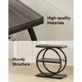 thumbnail image 5 of LITTLE TREE End Table, 3-Tier Side Table, Slim Sofa Side Table for Living Room, Tall Bedside Table Nightstand for Bedroom, Grey and Black, 5 of 11