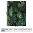thumbnail image 4 of JEUXUS  Green Leaf Blanket Throw Tropical Plant Blanket Exotic Tropical Leaves Fresh Jungle Blanket Botanical Flannel Throw Blanket for Couch Sofa Bed, 4 of 6