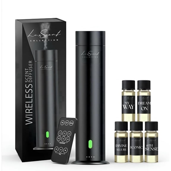 WIRELESS AROMA Diffuser Scent Oil - Home Luxury Portable Scent Diffuser - Remote Control Waterless Diffuser - 1000 sq. ft Coverage