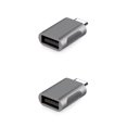 thumbnail image 1 of ZLight Type C to USB 3.0 Adapter Fast Charger Universal Alloy Multi-purpose High Efficient Card Reader Converter for Phone PC Gray 2Set, 1 of 6