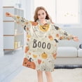 thumbnail image 5 of FORMRS Wearable Blanket Hoodie with Sleeves for Kids Cozy Flannel Sweatshirt, Halloween Cute Pumpkins, 5 of 7