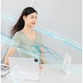 thumbnail image 4 of Ventilador de mesa portátil con batería recargable por USB de 4500 mAh, viento fuerte plegable de 160 °, ultra silencioso, 4 velocidades para oficina, hogar, camping, blanco, 144*34*204cm, 4 of 4