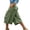 Green, variant on RYRJJ Women's High-Rise Cotton Twill Capri Hiking Shorts Multi Pocket Casual Loose Long Cargo Shorts Below Knee 3/4 Cargo Pants(Black,M)
