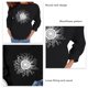 thumbnail image 3 of Sudadera con cuello redondo de girasol para mujer, transpirable, cómoda, holgada, de manga larga, para uso diario, negro, L, 3 of 4