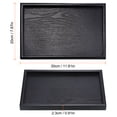 thumbnail image 2 of Bandeja de servir de madera Uxcell, bandeja rectangular para té, café, bocadillos, velas para el hogar y la cocina 12x8 pulgadas, 2 of 6