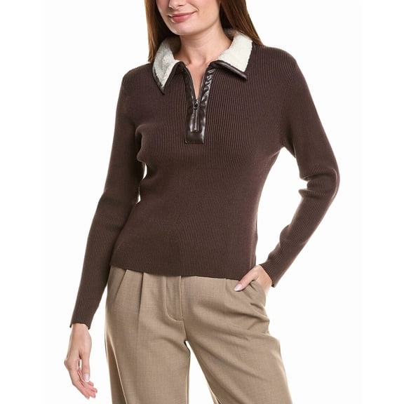 Nanette Nanette Lepore womens Knit Pullover, XL, Brown