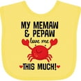 thumbnail image 3 of Inktastic Memaw and Pepaw Love Me Boys or Girls Baby Bib, 3 of 4