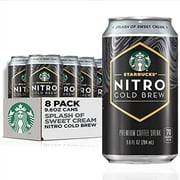 Starbucks - RTD Coffee Nitro Cold Brew, Splash of Sweet Cream, 9.6oz 8pk, Brown
