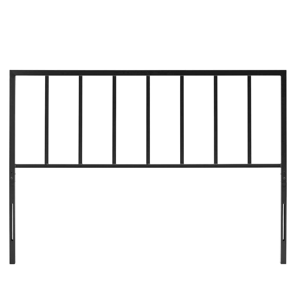 Modway Tatum Queen Modern Style Powder Coated Iron Headboard in Black