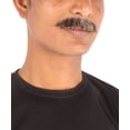 thumbnail image 3 of HPO Adult Men's Human Hair White Fake Mustache, Facial Hair Multiple Colors Option, 3 of 11