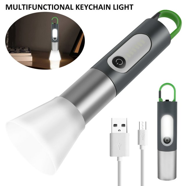 Mini Flashlight USB Rechargeable Pocket with 4 Lighting Modes IPX4 Waterproof Super Bright LED Flashlights for Hiking Outdoor