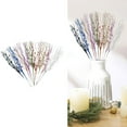 thumbnail image 2 of 10pcs Plastic Frosted Flower Picks Decorative Stems Glittering Christmas Picks for Tree Ornament and Indoor Displays, 2 of 8