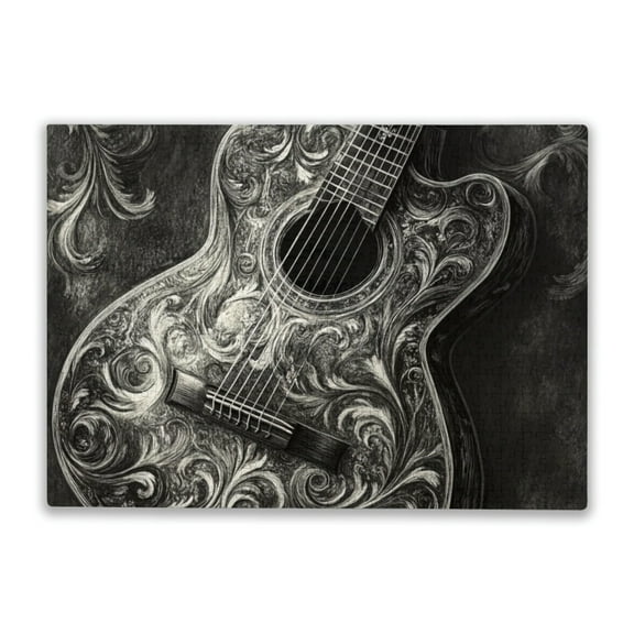 Adult Entertainment Puzzle 500 Pieces Guitar Pattern Colorful Jigsaw Puzzles For Adults And Teens Puzzle Toys Wooden Gifts