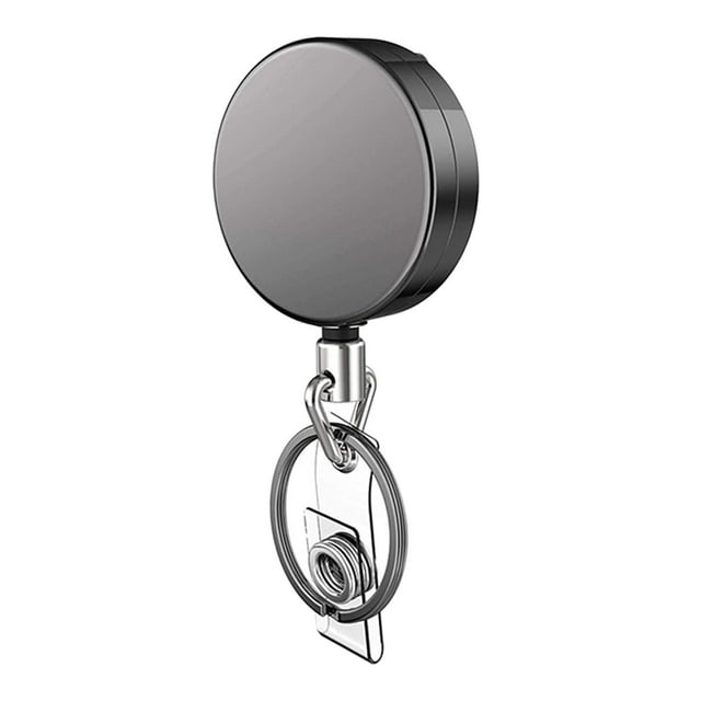 Heavy Duty Retractable Badge Holders with Carabiner Reel Reel Carabiner Round