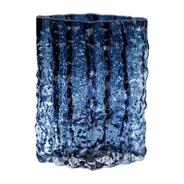 GROWTH TANK Glass Flower Vase Table Centerpiece for Wedding Table Vase Minimalist Glass Vase Blue
