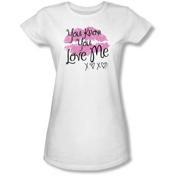 Trevco You Know You Love Me Gossip Girl Womens T Shirt Xoxo Lips Tv Show Walmart Com Walmart Com