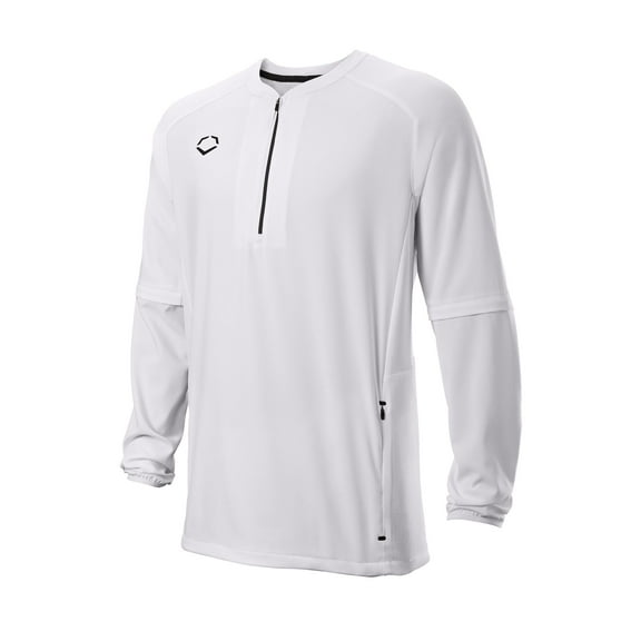 Evoshield Men's Long Sleeve Baseball BP Jacket White XL