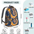 thumbnail image 5 of Orange and Blue Tie Dye Pattern Backpack for School, Cute School Bag with Adjustable Shoulder Straps and Padded Back, 16.9"x12.6"x5.9", 5 of 5