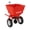 Red, variant on Tow-Behind Broadcast Spreader, 130 Lbs Capacity Pull Lawn & Garden Broadcast Spreader with 10" Tires and Adjustable Flow Control for Fertilizer, Seed, Salt and Ice Melt for ATV, Tractor