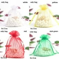 thumbnail image 3 of 50pcs 9x12cm Decoration Wedding Transparent Candy Box Sheer Organza Packaging Jewelry Pouches Gift Bags ORANGE, 3 of 8