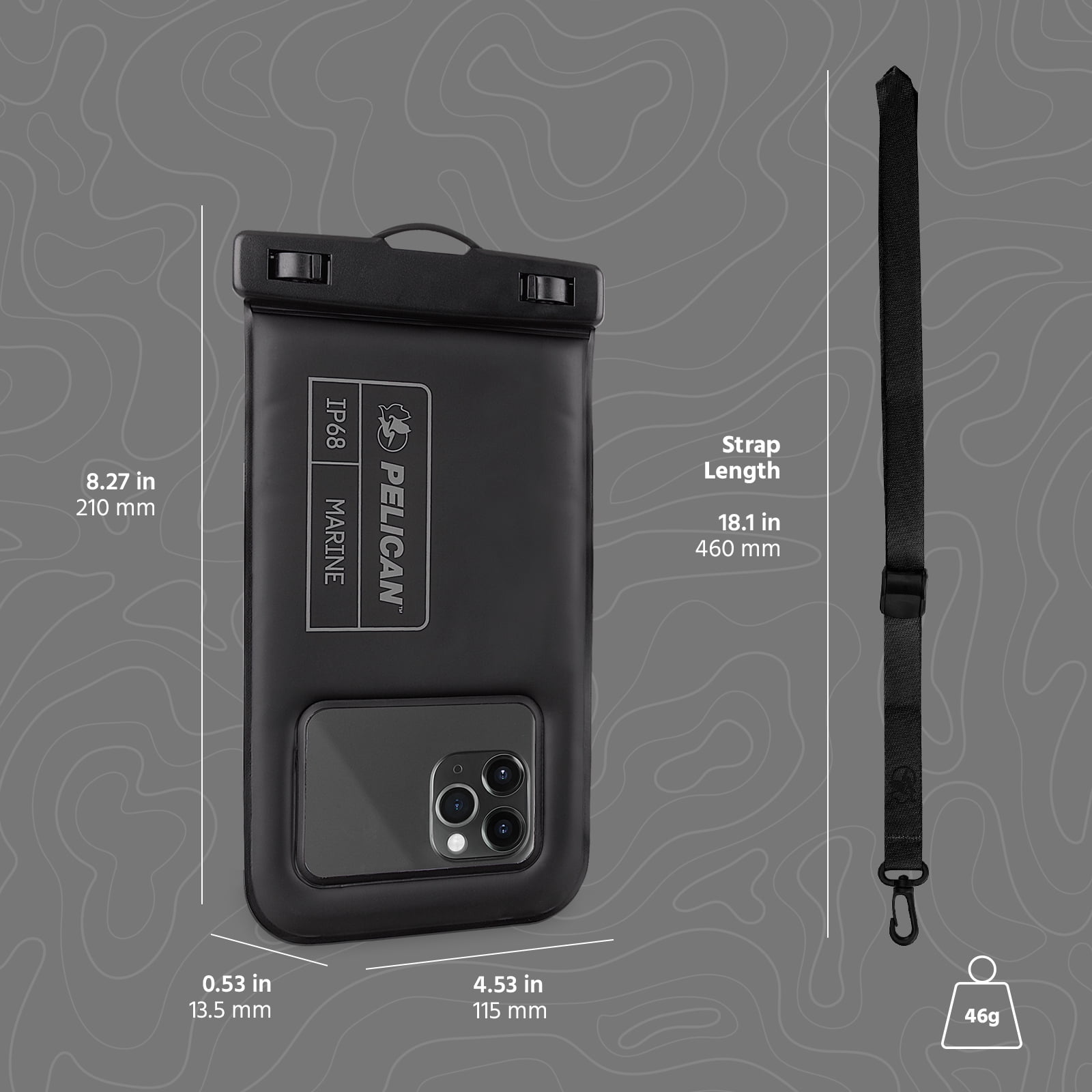 Pelican Marine 4 Pack IP68 Floating Waterproof Phone Pouch / Case (Regular Size) w/ Detachable Lanyard - Stealth Black - Walmart.com Pelican Marine 4 Pack IP68 Floating Waterproof Phone Pouch / Case (Regular Size) w/ Detachable Lanyard - Stealth Black - Walmart.com