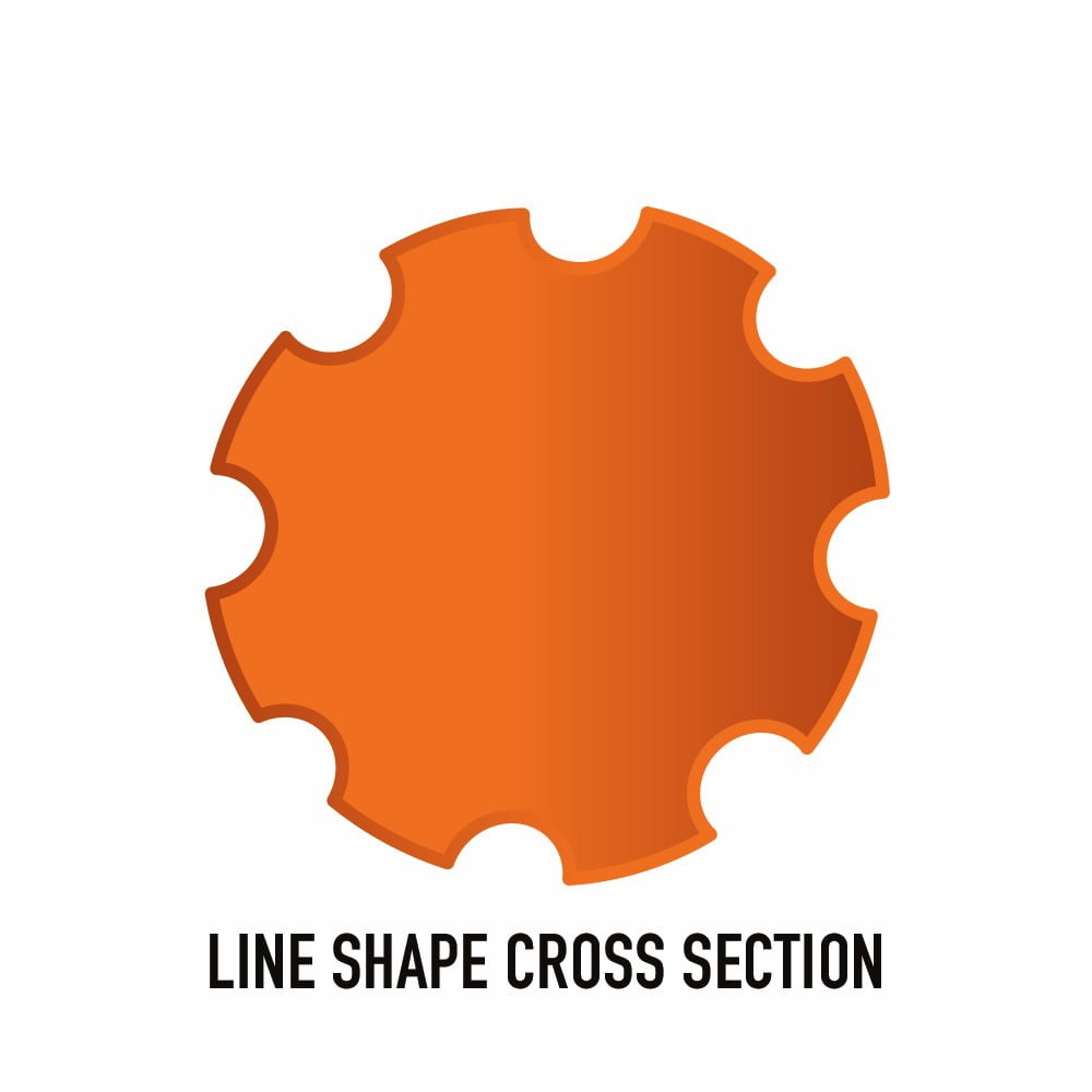SHAKESPEARE 0.095" x 50' All Purpose String Trimmer Line - Orange, Gear-Shaped (1 Count)