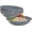 Antique Cool Grey, variant on Rustic Melamine Serving Bowls, 12 inch Larger Salad Bowl Set, Set of 2, White large Melamine Bowl, Lightweight and Unbreakable, Dishwasher Safe...