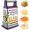 Purple, variant on Professional Cheese Grater - Stainless Steel, XL Size, 4 Sides - Perfect Box Grater for Parmesan Cheese, Vegetables, Ginger - Dishwasher Safe - Black