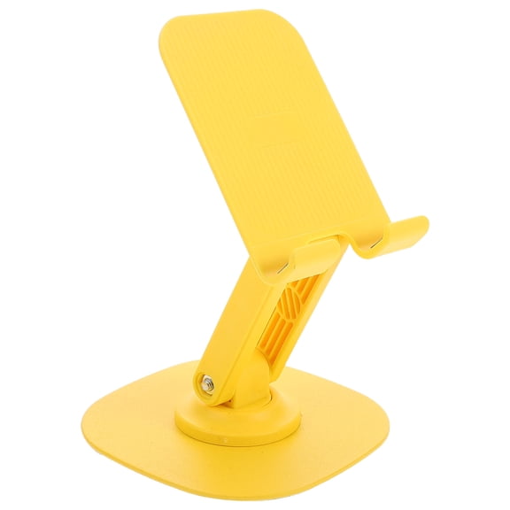 OFFIGAM Adjustable Yellow Tablet Holder Stand for Desk with Stable Foldable Design and 360-Degree Rotation