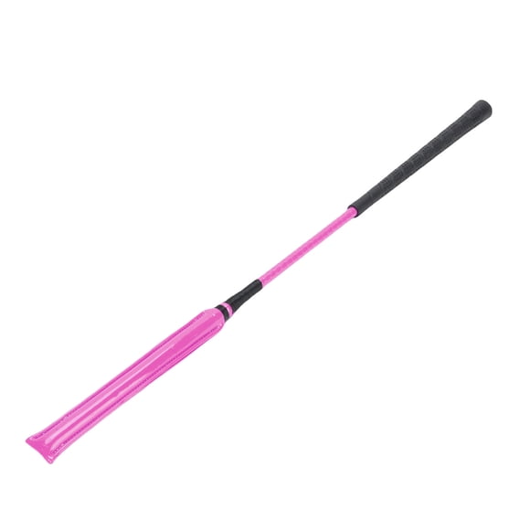Horse Whip Riding Crop Premium Leather Anti Slip Silicone Handle Durable Equestrian Racing for Training Competitions 65cm Length