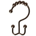 thumbnail image 2 of Oil Rubbed Bronze Finish Metal Double Slide Roller Glide Shower Curtain Hooks by Dependable Industries and Ships from USA if Purchased from Dependable, 2 of 5